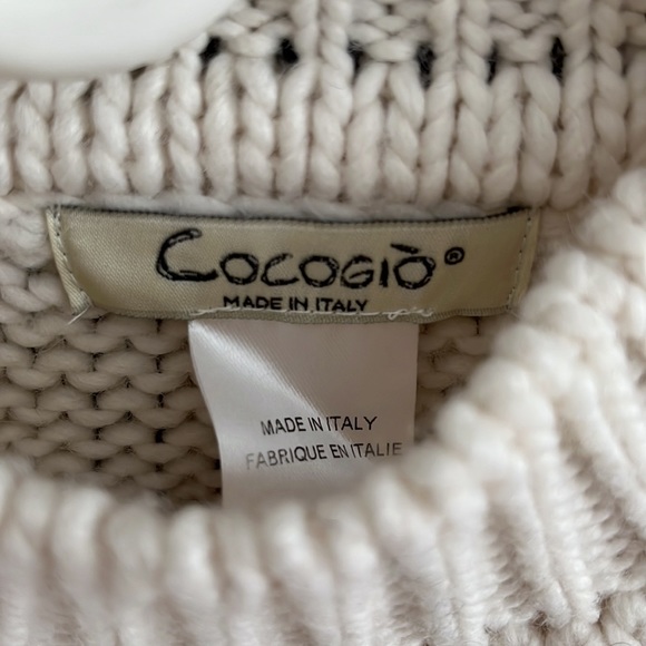 Cocogio Wool Acrylic Blend Cozy Chunky Sweater Made in Italy size M - Picture 3 of 9
